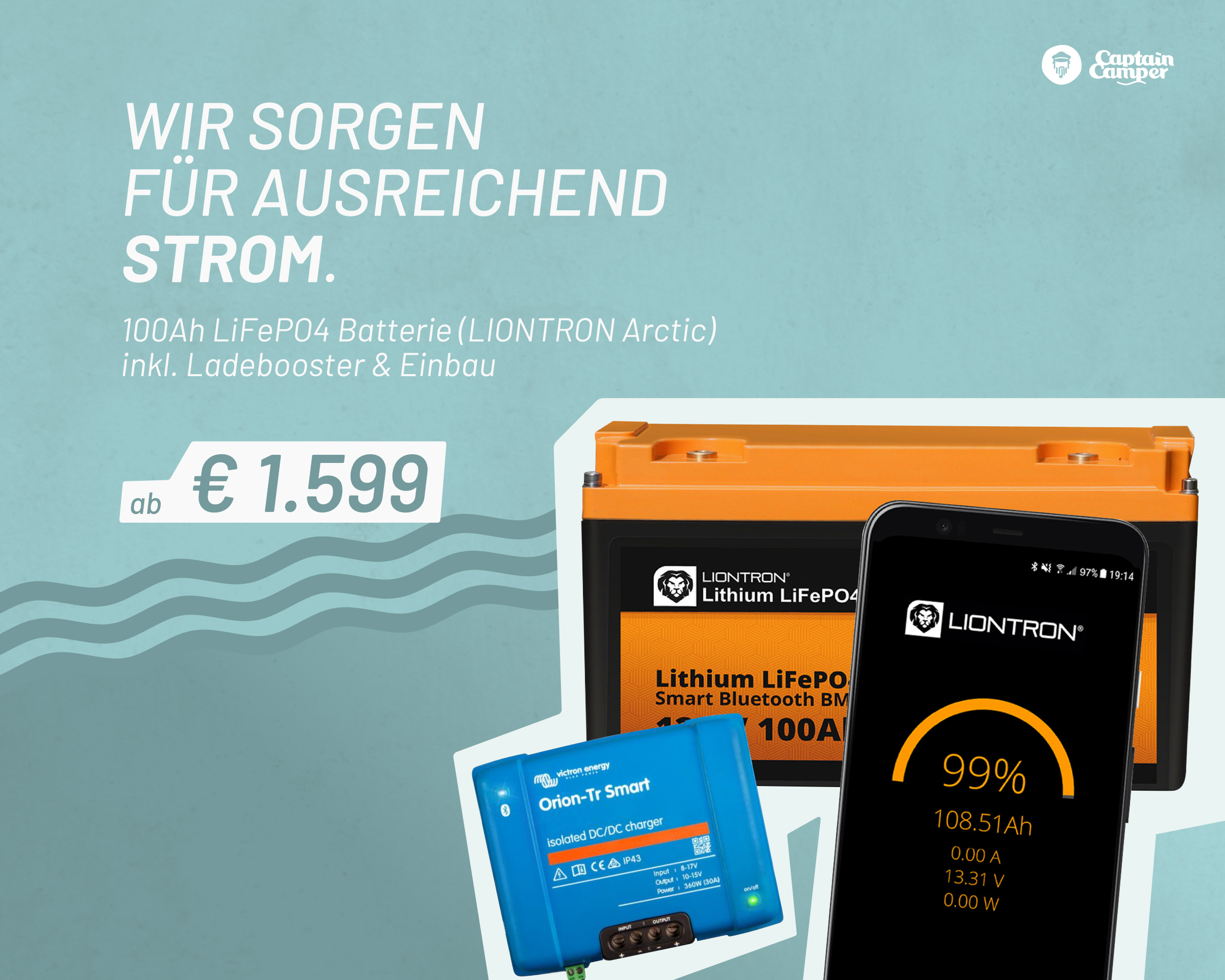 Strompaket mit Lithium Ionen Akku